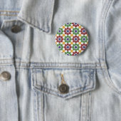 zellige Pattern Moroccan Ceramic Art Traditional Ronde Button 5,7 Cm (In situ)