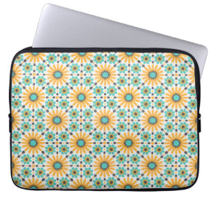 Zellige Radiance: kleurrijke Andalusische geometri Laptop Sleeve