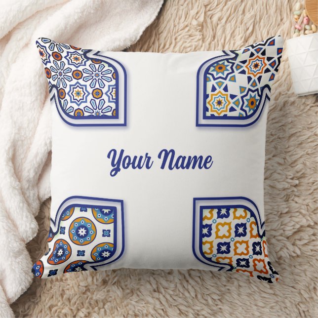 Zellij Marokkaans Mozaïek Sierkussen – Traditionee (Deken)