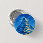 Zematt Matterhorn Zwitserland Ronde Button 3,2 Cm (Voorkant /achterkant)