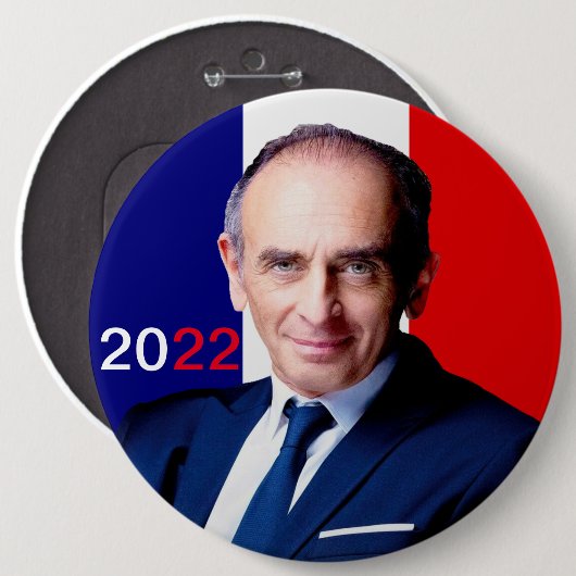 Zemmour 2022 ronde button 6,0 cm (Voorkant /achterkant)