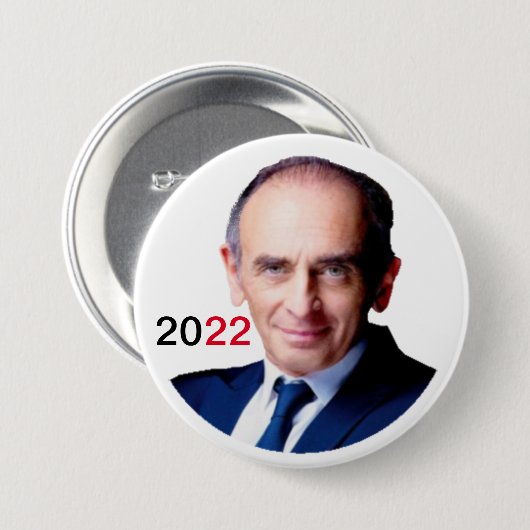 Zemmour 2022 ronde button 7,6 cm (Voorkant /achterkant)