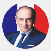 Zemmour President 2022 Ronde Sticker (Voorkant)