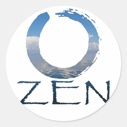 zen-2 ronde sticker (Voorkant)