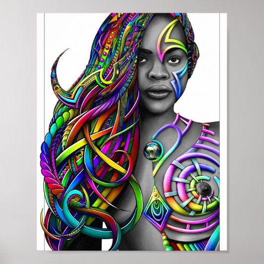 Zen-A — Abstract Zen Doodle Art Poster (Voorkant)