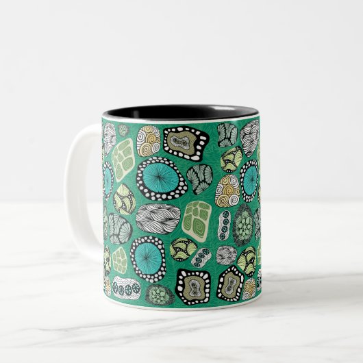 Zen Abstract Design Mug Tweekleurige Koffiemok (Voorkant links)