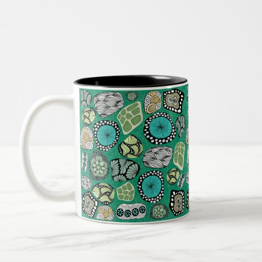 Zen Abstract Design Mug Tweekleurige Koffiemok (Links)
