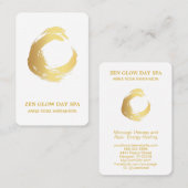 *~* Zen Abstract Gold Brush Meditation Reiki Yoga Visitekaartje (Voorkant / Achterkant)