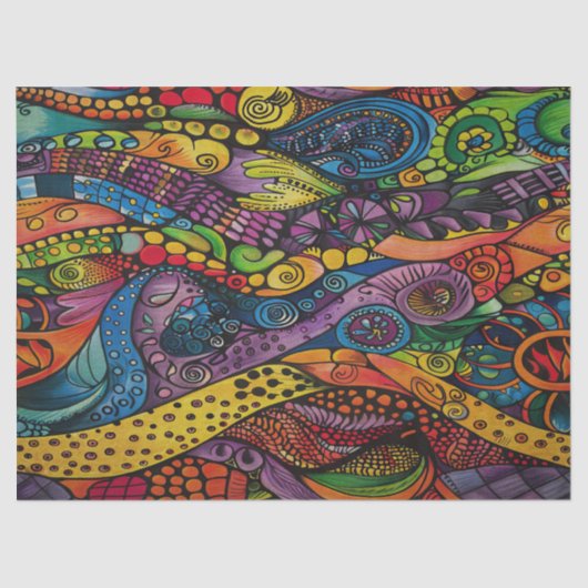 Zen Abstracte decoupage Tissuepapier (Voorkant)