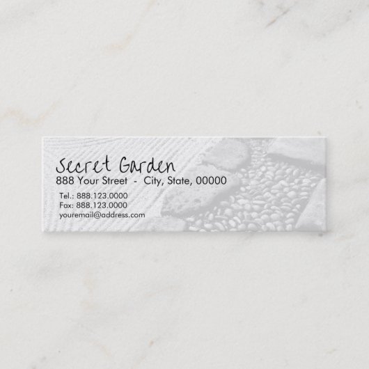 Zen & Abstracte tuin Mini Visitekaartje (Voorkant)