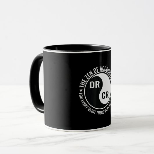 Zen Accounting Major Grage Funny Accountant Mok (Voorkant links)