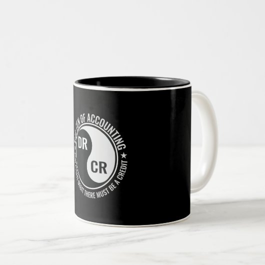 Zen Accounting Major Grage Funny Accountant Tweekleurige Koffiemok (Voorkant rechts)