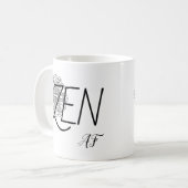 Zen AF Grappige Humor Mandala Koffiemok (Voorkant links)