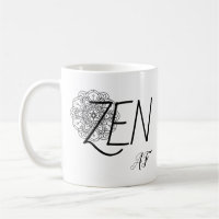 Zen AF Grappige Humor Mandala Koffiemok
