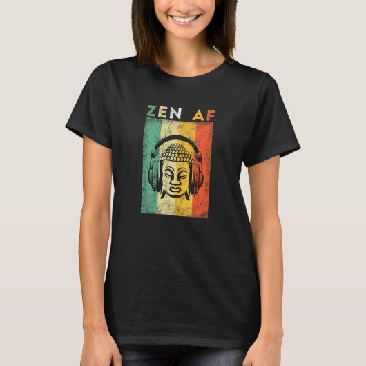 Zen Af Yoga Meditatie T-shirt (Voorkant)