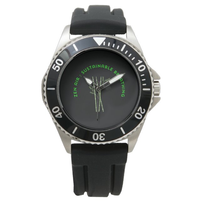 Zen Air: Duurzame Ademhaling Horloge (Voorkant)