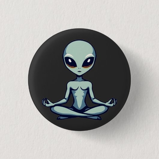 Zen Alien Ronde Button 3,2 Cm (Voorkant)