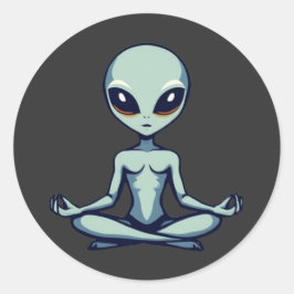 Zen Alien Ronde Sticker