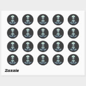 Zen Alien Ronde Sticker (Vel)