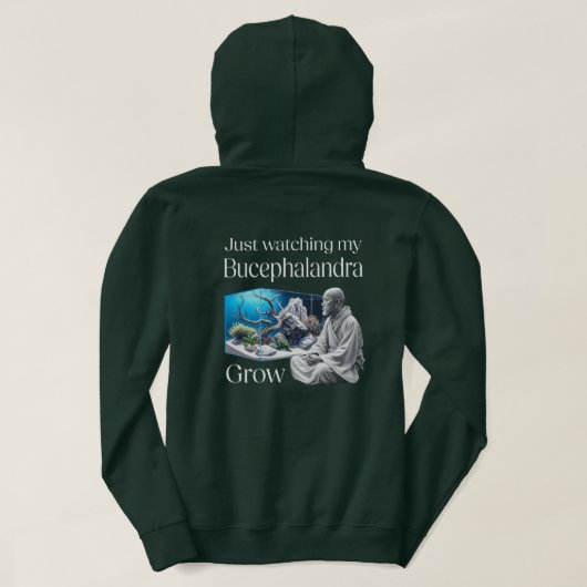 Zen and Bucephalandra – The Art of Aquascaping Hoodie (Design achterkant)