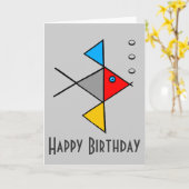 Zen Angel Fish Happy Birthday Kaart (Gele Bloem)