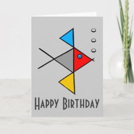 Zen Angel Fish Happy Birthday Kaart