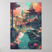 Zen Anime Poster - Lofi Wall Art voor Indie Kamers (Voorkant)