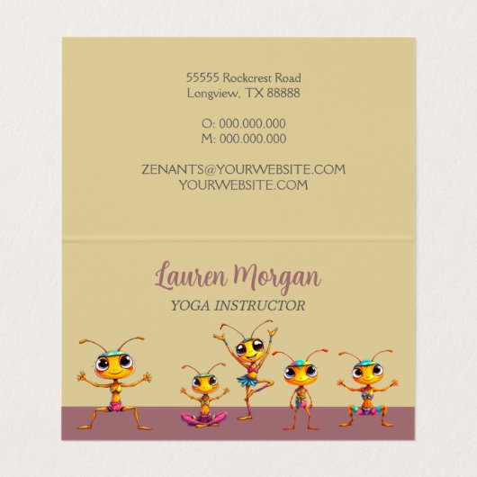 Zen Ants 1 Visitekaartje (Binnenkant ongevouwen)