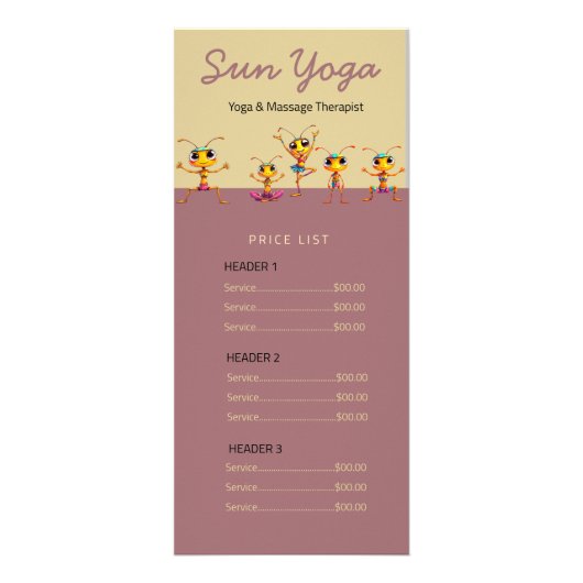 Zen Ants Rack Card  Reclamekaart (Voorkant)