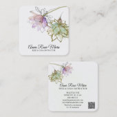 *~* Zen AP32 Roze Lotus Yoga Flower Logo QR Vierkante Visitekaartje (Voorkant / Achterkant)