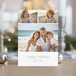 Zen Arch Groen Wit - 3 Foto - Happy Feestdagenkaart