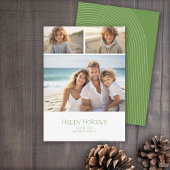 Zen Arch Groen Wit - 3 Foto - Happy Feestdagenkaart