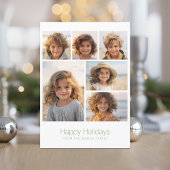 Zen Arch Groen Wit - 6 Foto - Happy Feestdagenkaart