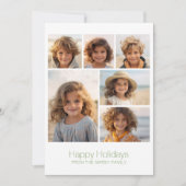 Zen Arch Groen Wit - 6 Foto - Happy Feestdagenkaart (Voorkant)