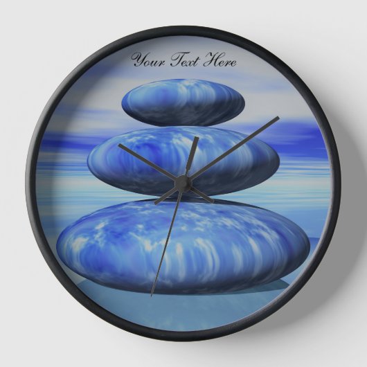 Zen Arctic Stones balanceren wandklok (Voorkant)