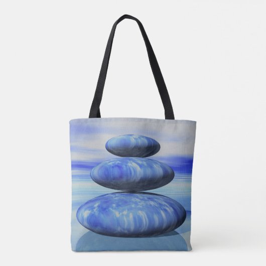 Zen Arctic Stones-balans Tote Bag (Achterkant)