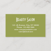 Zen Aromatherapie Massagetherapeut Salon SPA Visitekaartje (Achterkant)