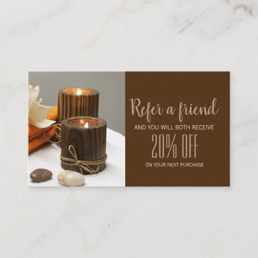 Zen Aromatherapie SPA Massagetherapie Verwijzing (Voorkant)