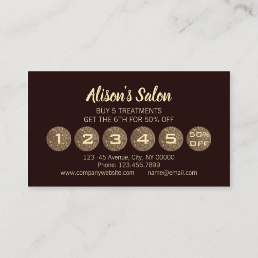 Zen Aromatherapy SPA Massagetherapie Loyaliteit Klantenkaartje (Achterkant)