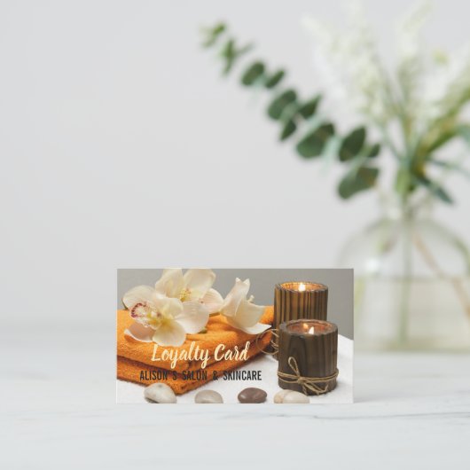 Zen Aromatherapy SPA Massagetherapie Loyaliteit Klantenkaartje (Staand voorkant)