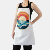 Zen Art Deco Zonsondergang boven water Schort (Insitu)