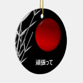 Zen Art, geluk, gepersonaliseerd Keramisch Ornament (Rechts)