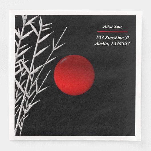 Zen Art, geluk, gepersonaliseerd Servet (Voorkant)