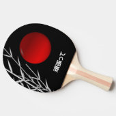 Zen Art, geluk, gepersonaliseerd Tafeltennisbatje (Zijkant)