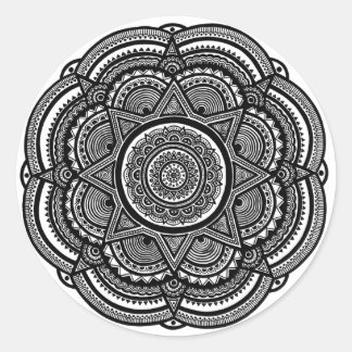 Zen Art Mandala Ronde Sticker