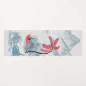 Zen Art Rode Lotus Bloemenberg Achtergrond Yogamat (Voorkant (horizontaal))