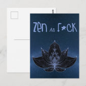 ZEN AS F*CK Lotus Lily Flower - Briefkaart (Voorkant / Achterkant)
