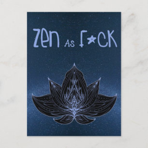 ZEN AS F*CK Lotus Lily Flower - Briefkaart