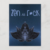 ZEN AS F*CK Lotus Lily Flower - Briefkaart (Voorkant)