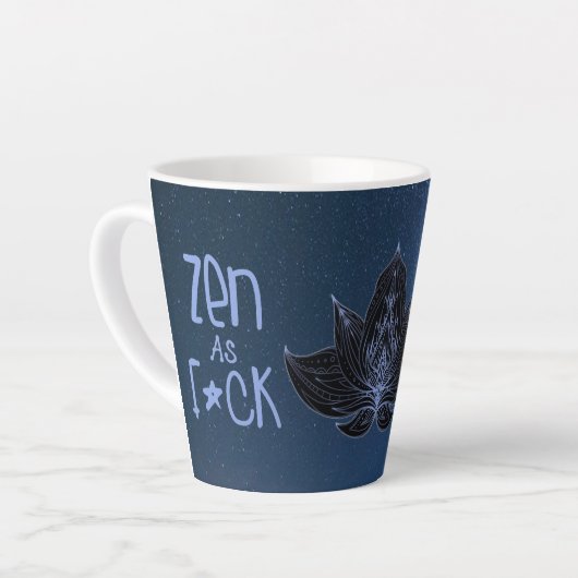 ZEN AS FCK Grappige Gag Geschenken Beker Latte Mok (Linkerhoek)